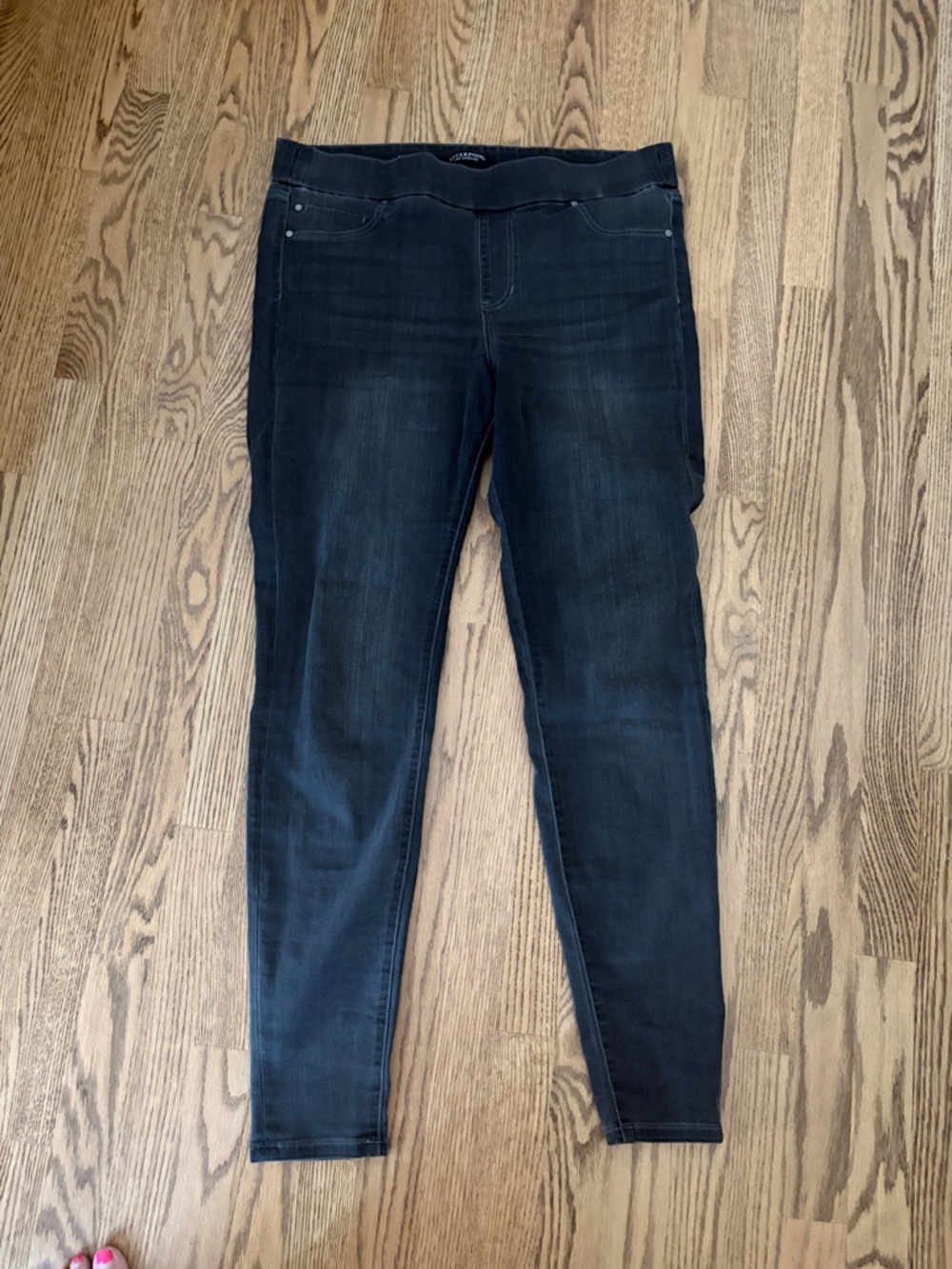 Liverpool black skinny pull on jeans